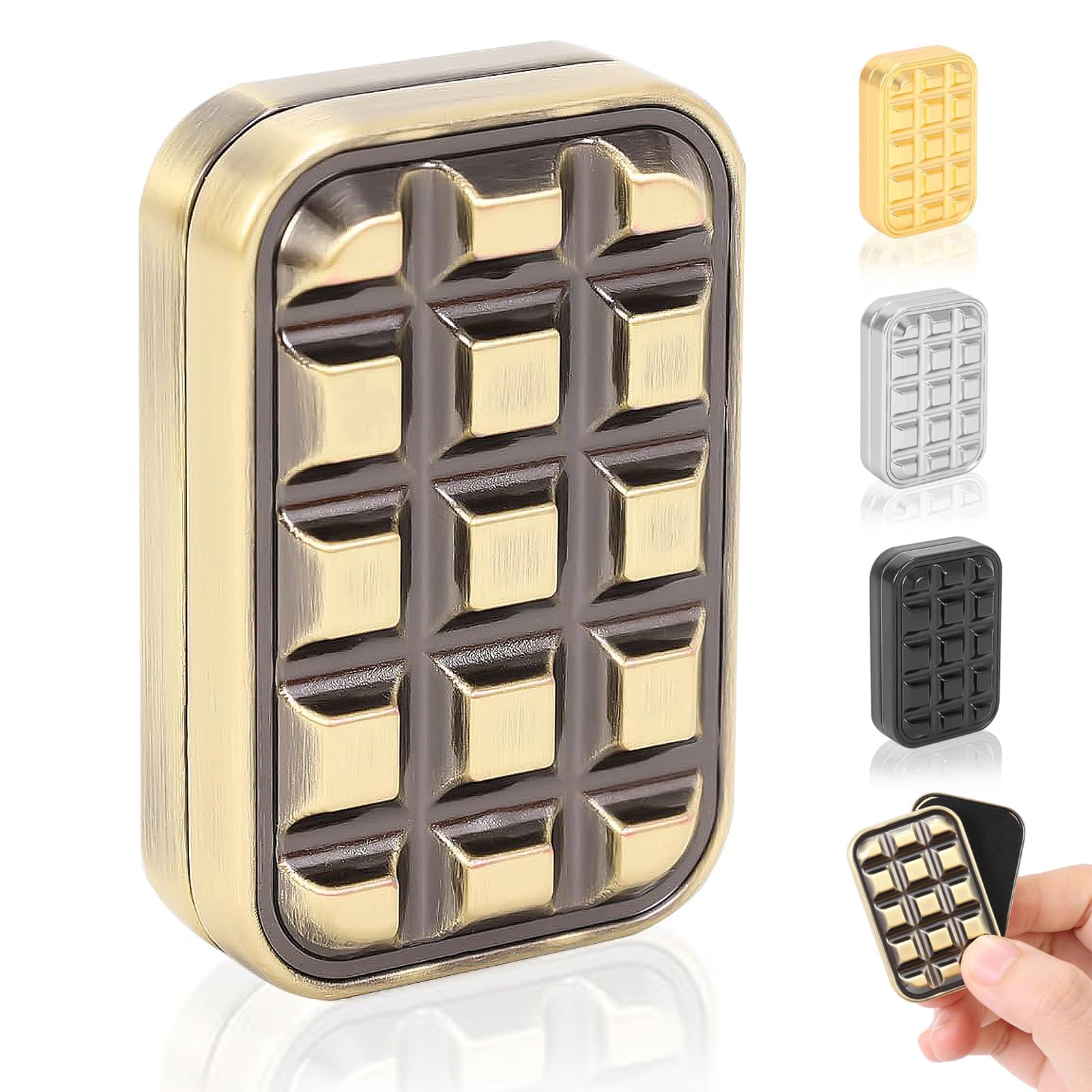 Sunny Power Fidget Slider,Metal Poker Push Card, Portable Stress Relief Toy for Adults, Fidget Toys for Anxiety ADHD Metal Sensory Toy, for Boyfriends Hand Spinners for Office Use