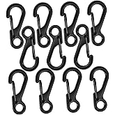 Kisangel 20pcs Mini Carabiner Clips, 0.94 inch Alloy Spring Buckles Snap Hook Keychain for Outdoor Activities Hiking Camping Attachments