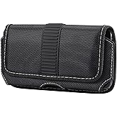 Cell Phone Holster Case with Belt Clip Loop Pouch for Samsung Galaxy A16 A26 A36 A56 A15 A55 A54 A53 A13 S25 Ultra S24 Plus S23 Ultra S22 Ultra iPhone 17 Pro Max OnePlus 13 Moto G Play Pixel 10 Pro XL