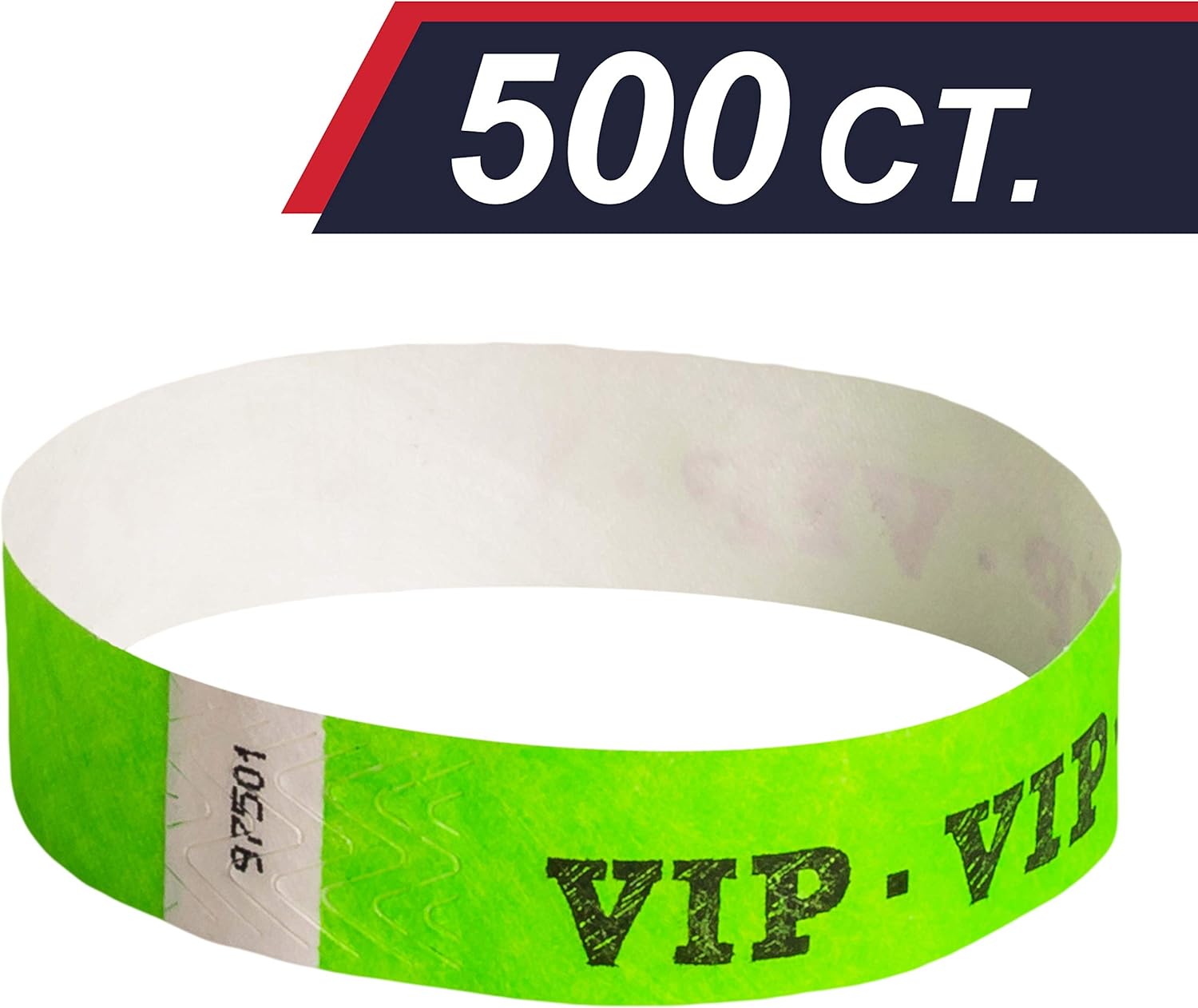 500 Neon Green Tyvek Wristbands Identification