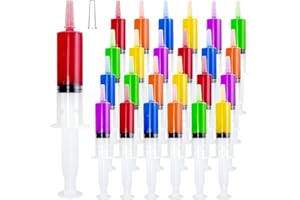 HIFUNWU 30 Pack Party Jello Shot Syringes - 2 oz Plastic Syringes for Jello Shots, Reusable for Halloween, Christmas, Thanksgiving Party Favors