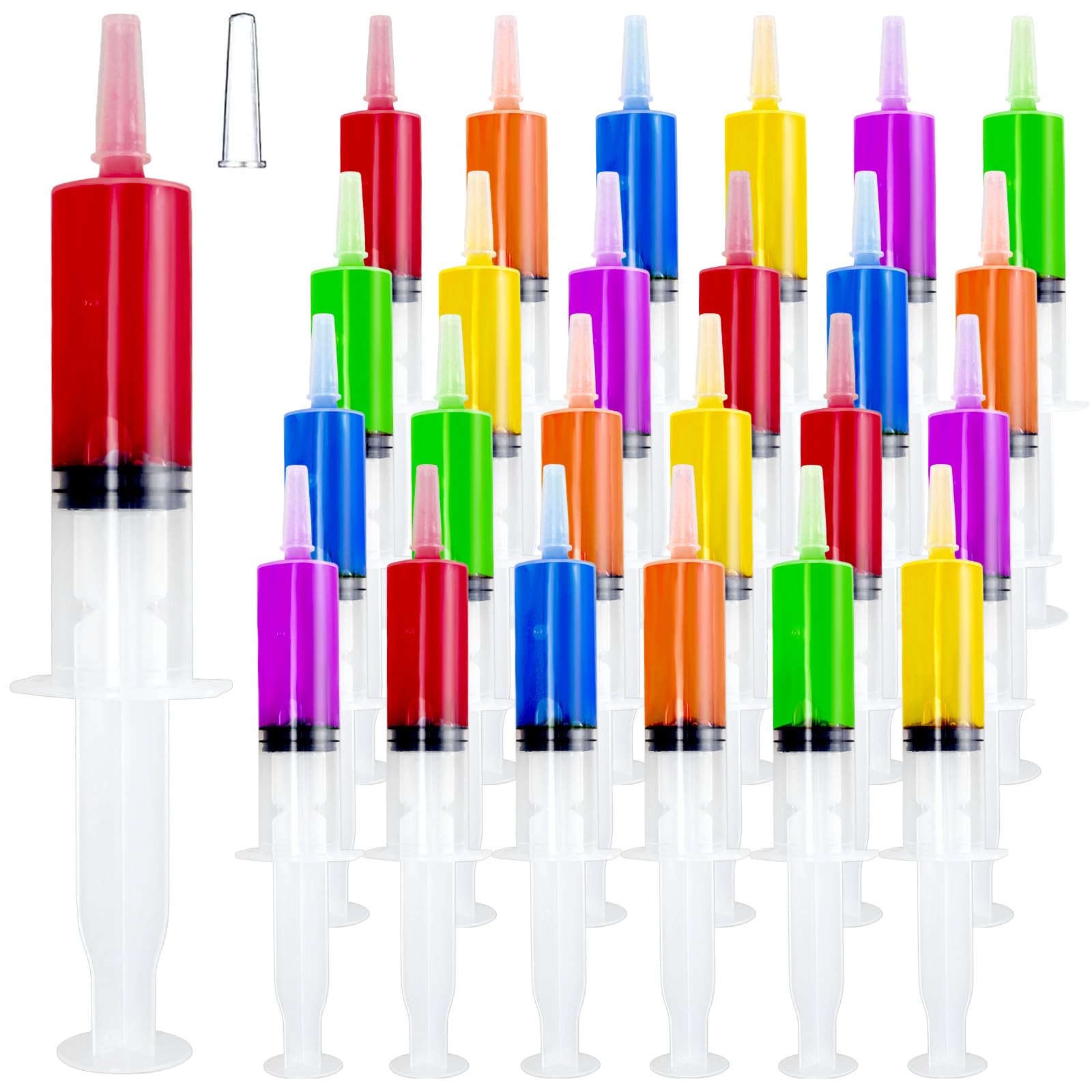 Photo 1 of 30 Pack Party Jello Shot Syringes - 2 oz Plastic Syringes for Jello Shots, Reusable for Halloween, Christmas, Thanksgiving Party Favors