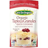Let's Do Organic Tapioca Granules, Instant Tapioca - 6 Oz (Pack of 1) | Thickening Agent, Instant Pudding Mix, Gluten Free &amp; Grain Free, USDA Organic, Kosher &amp; Vegan