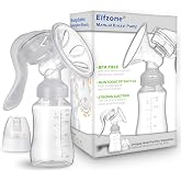 Elfzone Portable Manual Breast Pump - Silicone Hand Feeding Pump | Small,Silicone,Back up pump,Breastfeeding, Extractor De Leche Materna Manual Baby Feeding Pumps &amp; Accessories,Mother's Day