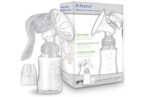 Manual Breast Pump, Adjustable Suction Silicone Hand Pump Breastfeeding, Small Portable Manual Breast Milk Catcher Baby Feedi