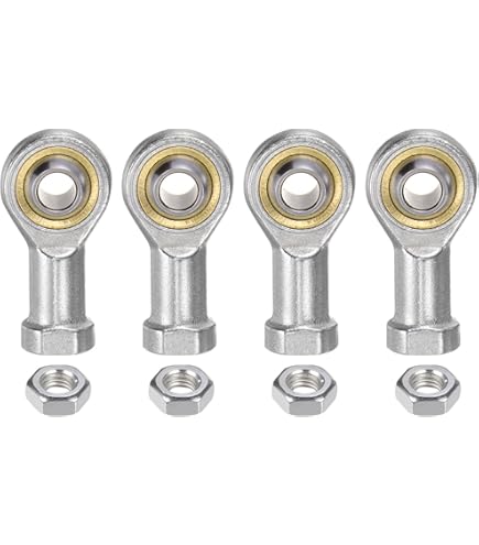 4x PHSB6 Gelenkkopf-Lager – 3/8 Zoll Bohrung, 3/8-24 Innengewinde, Rechts, Mit Kontermuttern, 9,4 KN