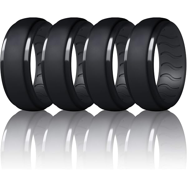 Women's Silicone Wedding Band - Thin, Breathable, Active Lifestyle Ring, Safety Break Away Design