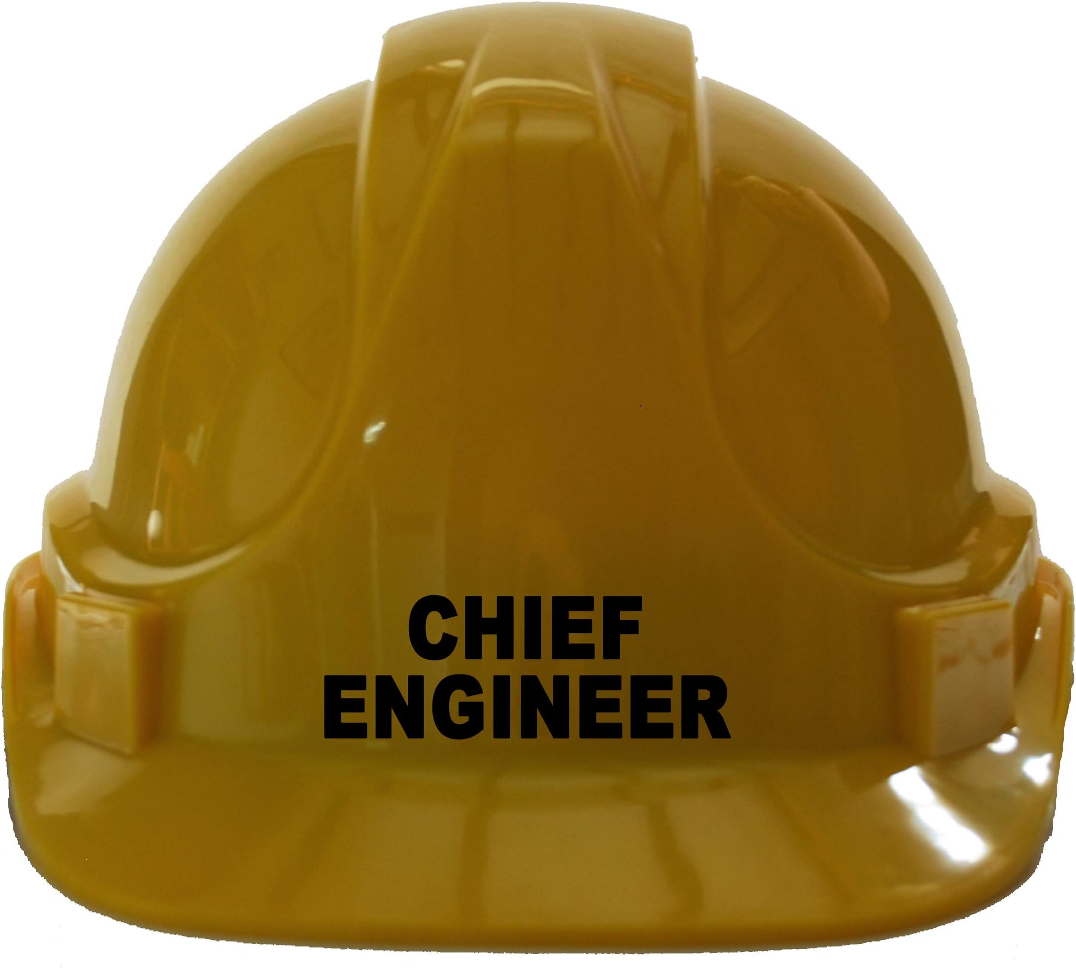 Chief Engineer Children, Kids Hard Hat Safety Helmet with Chin Strap One Size Adjustable Suitable for 4-12 Years White (Yellow)
