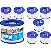 SXEIAV Hot Tub Replacement Threaded Filter Cartridges,Screw-in Hot Tub spa Filters for All Relxtime, Aleko, Wejoy,Aquaspa Hot Tubs & Other Spas(8 Pack)