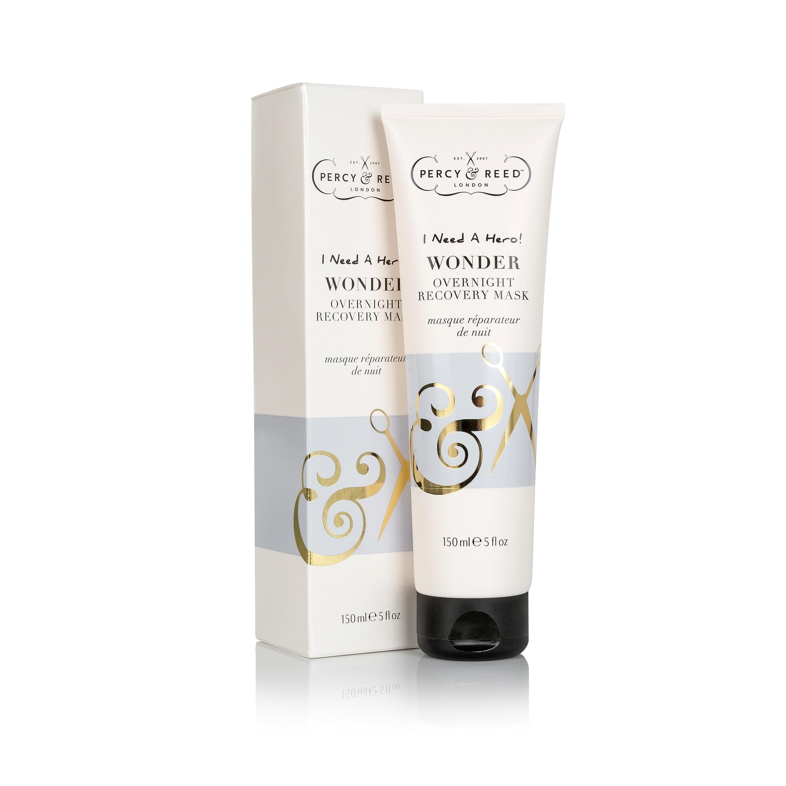 Percy & Reed I Need A Hero! Wonder Overnight Recovery Mask - Transforms Dull Tired Hair with Deep Moisture & Nourishment. Free from Sulphates, Parabens & Gluten. Vegan Friendly - 150ml