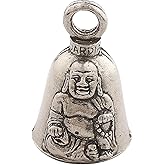 Guardian Bell Religious Good Luck Bell w/Keyring & Black Velvet Gift Bag | Motorcycle Bell | Lead-Free Pewter | Made in USA