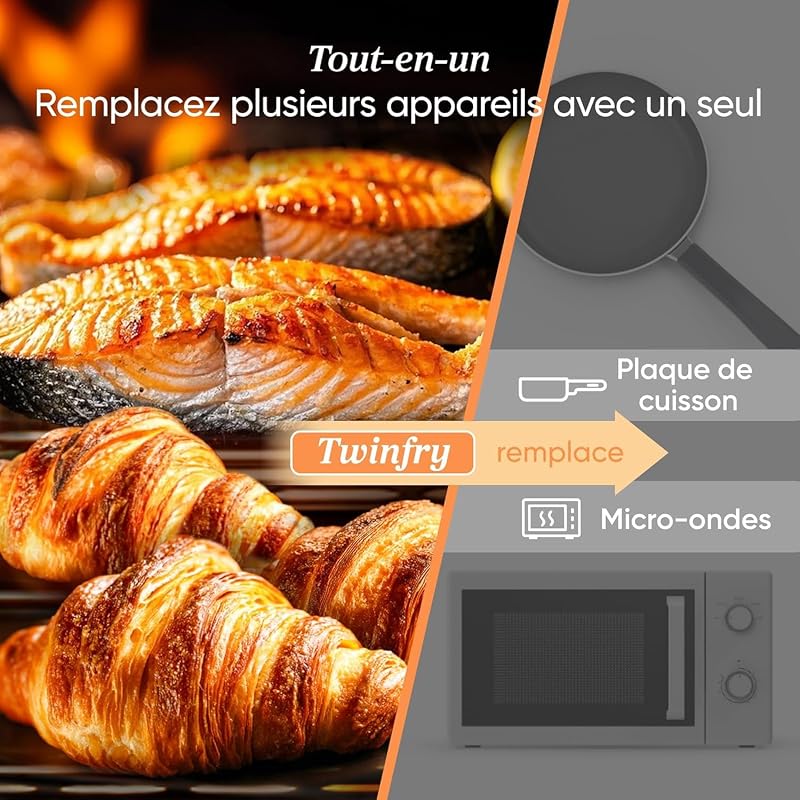 Airfryer, Dual Blaze Twinfry, Flexiblen Kammern, 10L