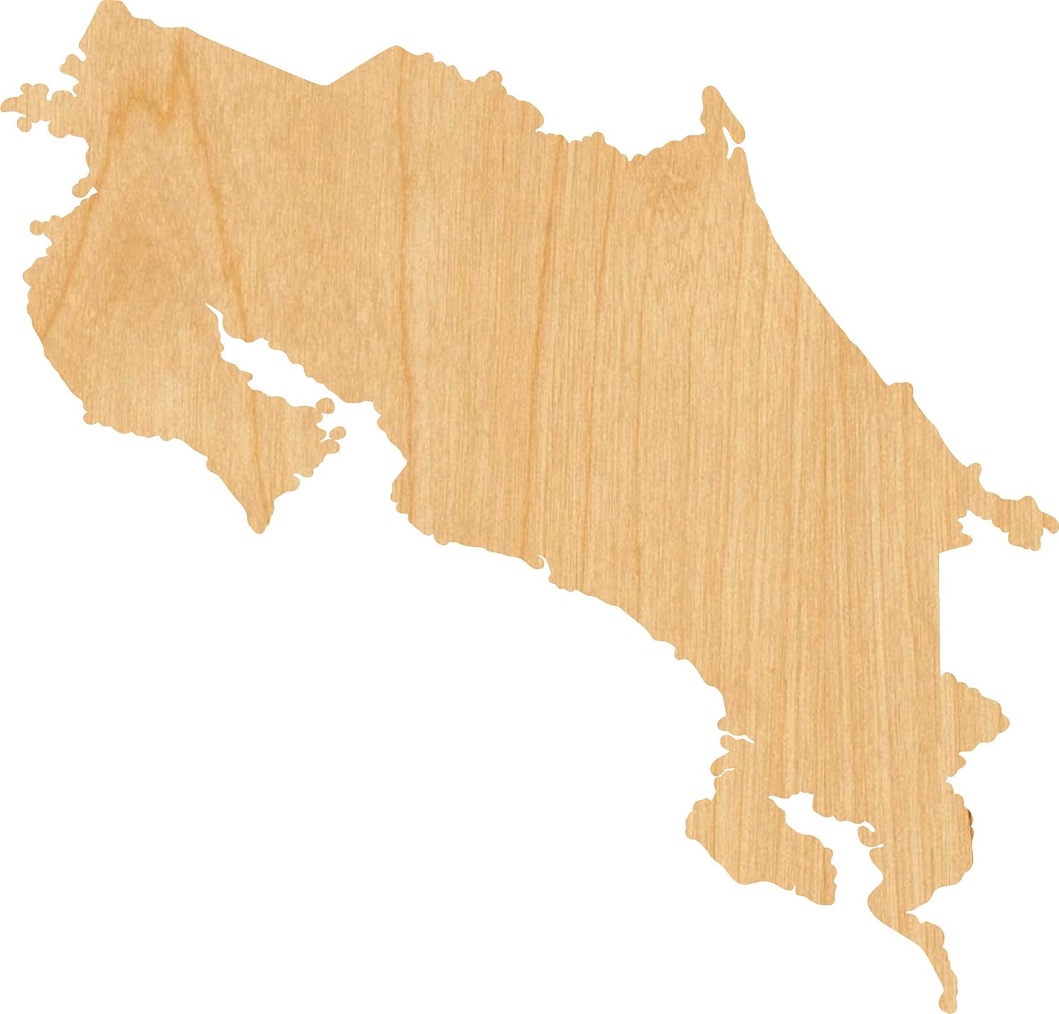 Mixed Media - Costa Rica Laser Cut Out Wood Shape Craft Supply - 2