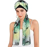 Awefeel Chemo Hats for Women – Extra Long 47" Chiffon Scarf – Soft Cancer Headwear for Hair Loss – Stylish Chemo Caps