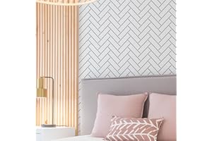 JIUMEI Large Brick Pattern Stencils, 12 x 16 Inch Reusable Morden Simple Lines Geometric Stencil for Painting on Tile, Wood, Fabric, Wall, Patio, Furniture and Floor