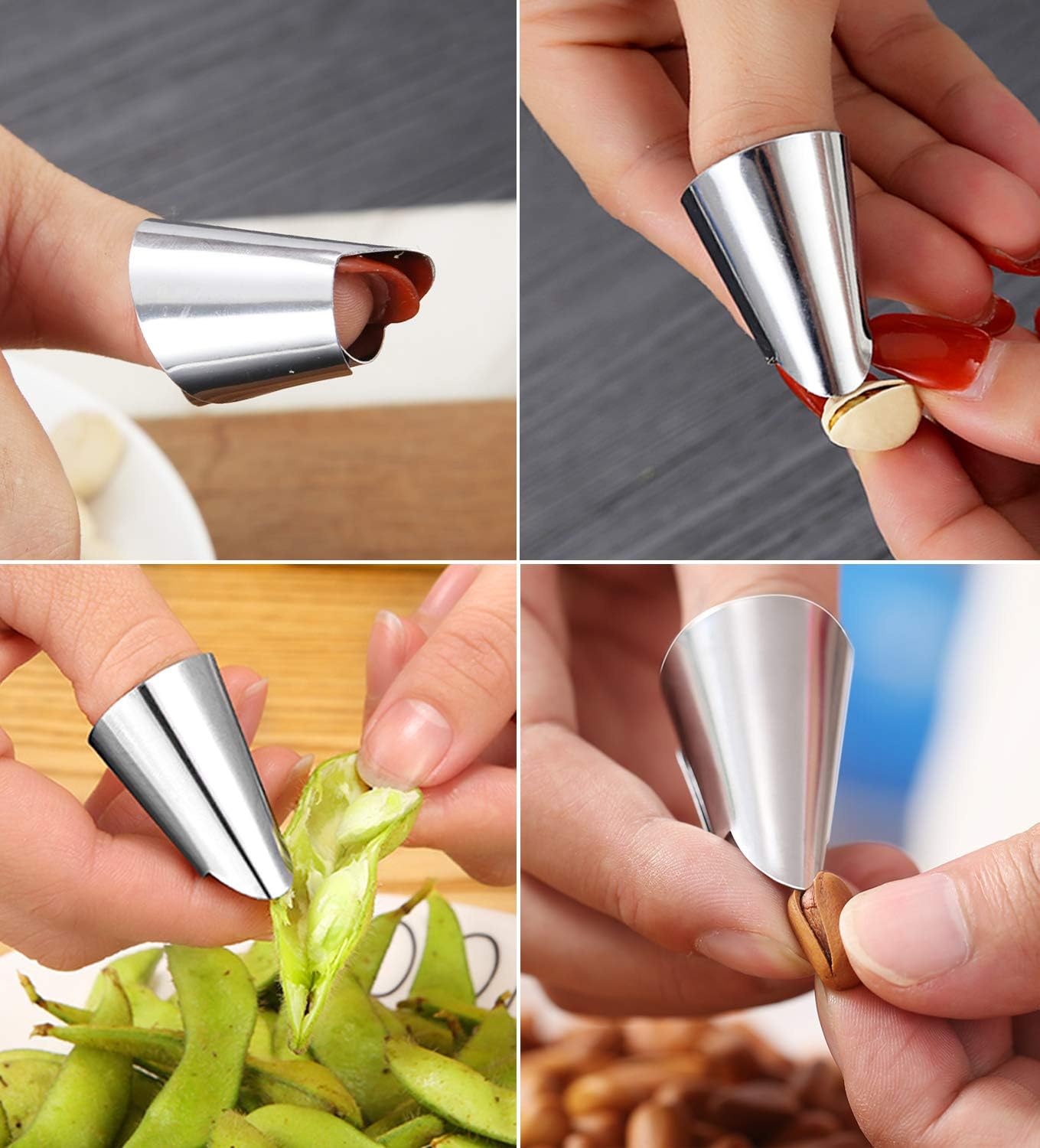 Vegetable peeler set of 4 pieces, suitable for potato, carrot, apple, soybean, stainless steel black: Kitchen & Dining