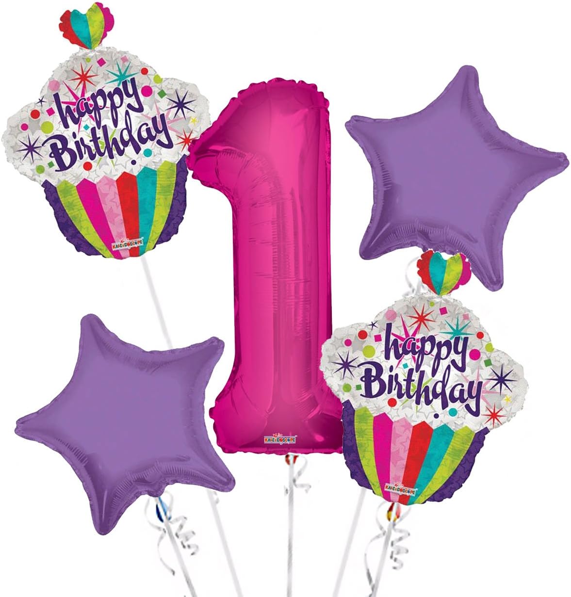 Happy Birthday Balloon Bouquet 1st Birthday 5 pcs Party