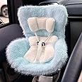 SwiftServ Car Seat for 17cm Dolls with Soft Furry Cushion, Air Vent Clip and Desktop Stand, Cute and Functional Car Ornament for Blind Box Doll Fans and Doll Collectors (Blue)