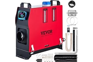VEVOR Diesel Air Heater, 8 kW DC12-24V, Fast Heating Diesel Parking Heater with Remote Control and Blue LCD Switch, Low Noise