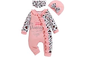 DORESBEBE Preemie Newborn Baby Girl Clothes Infant Fall Winter Outfits Letter Floral One-Piece Romper+Jumpsuit