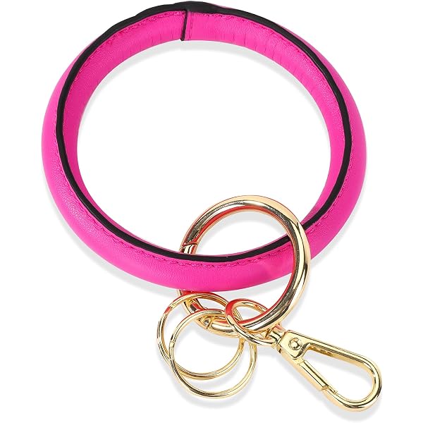 Oventure Big O® Key Ring – Champagne Embossed Leather Bracelet