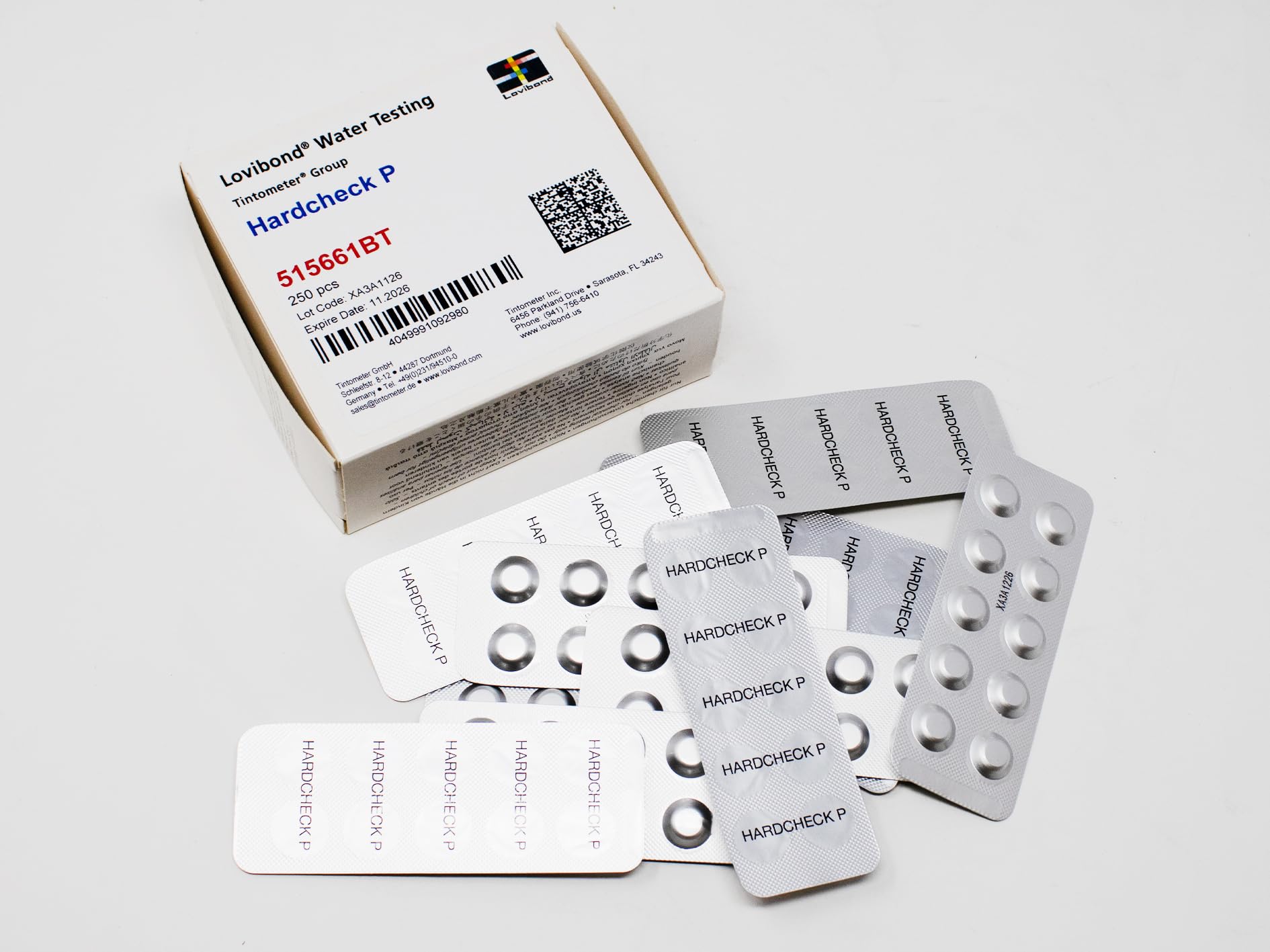 Lovibond - Hardcheck | Check Total Hardness | Photometer | Pool Water Testing Kit | 250 Tablets | SKU: 515661BT | Compatible with Palintest DPD3 & Alkalinity Tablets