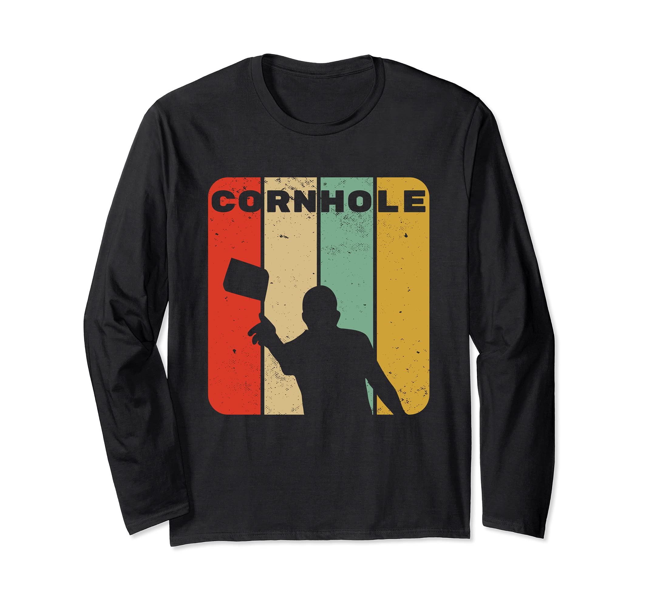 Cornhole Vintage Retro Style Team Tournament Long Sleeve T-Shirt