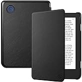 Fintie Slim Case for 6" Kobo Clara Colour/Kobo Clara BW/2E, Black | Lightweight Hard Back Cover with Full Corner Protection, Magnetic Closure, Shock Absorption, Auto Sleep/Wake