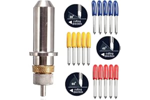 GAOHOU 15pcs 30/45/60 Degree Vinyl Cutter Blade for Roland Cutting Plotter with Blade Holder - Tool Accessories Drill Bits - 15 x Blades for Cutting Plotter
