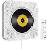 Portable CD Player with Bluetooth, Wall Mountable CD Music Player Home Audio Boombox with Remote Control FM Radio Built-in Hi