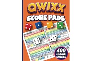 Qwixx Score Pads: 400 Colored Sheets for Dice Game