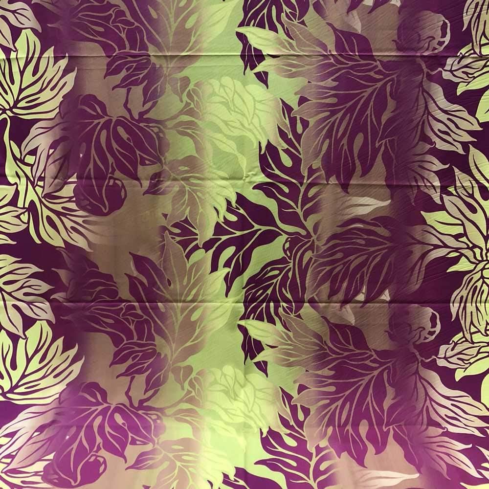 Amazon Co Jp ハワイアン生地 緑 紫グラデ ション パウスカート生地 フラダンス ホーム キッチン