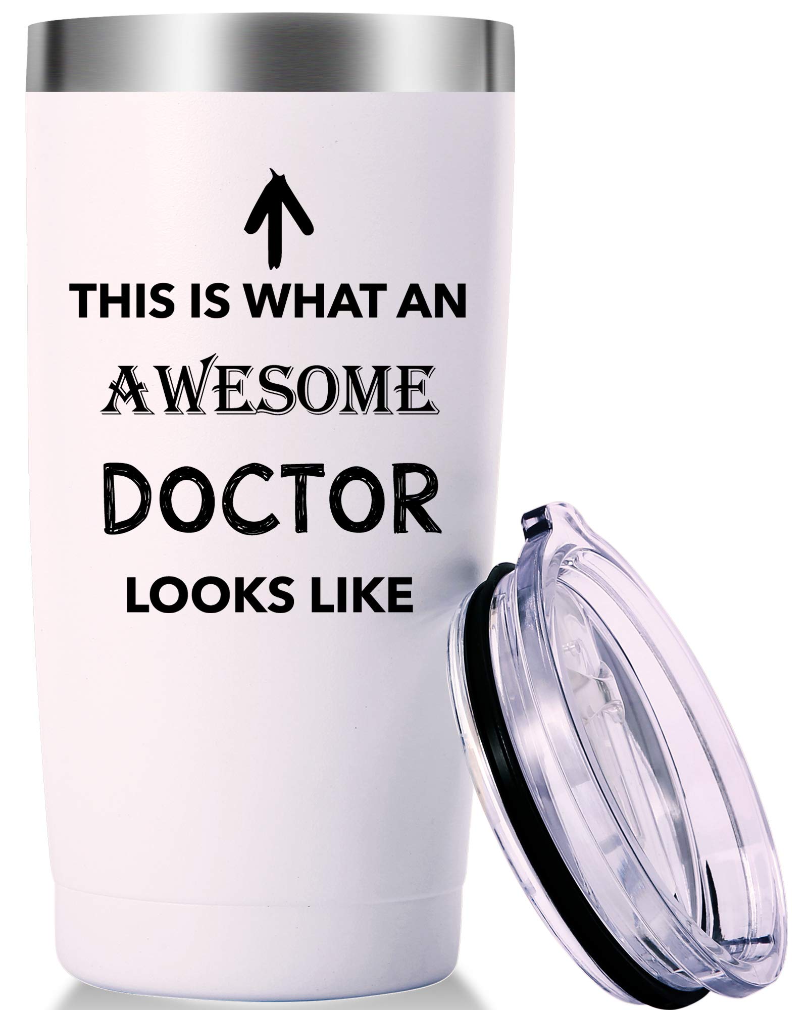 This Is What An Awesome Doctor Looks Like Mug.Doctor,Medical School Graduation Gifts.Appreciation,Birthday,Christmas Gifts for Doctors,MD,Med Tumbler(20oz White)