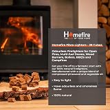 Homefire Natural Odourless Firelighters 2 Packs x 28 for Wood Burners Stoves view 2