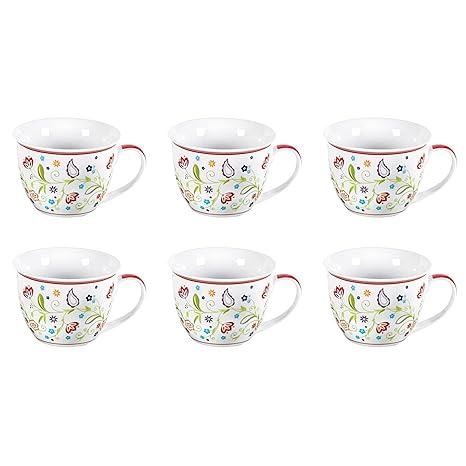 flirt by R&B Jumbo Obere Tasse, Kaffeetasse 'Shanti Doppio', 360 ml, Ø 11 x 9 cm (6er Pack)