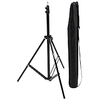 Amazon Basics Aluminum Light Photography Tripod Stand with Case - Pack of 2, 2.8 - 6.7 Feet, 3.66 Pounds, Black