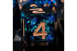 Resin DND Dice Set 7Pcs Sharp Edge Dice ARUOHHA D&D Dice Set for Dungeons and Dragons RPG Board Games Polyhedral Dice D + D Role Playing Dice with Gift Box Handmade D and D Dice D20 D12 D10 D8 D6 D4