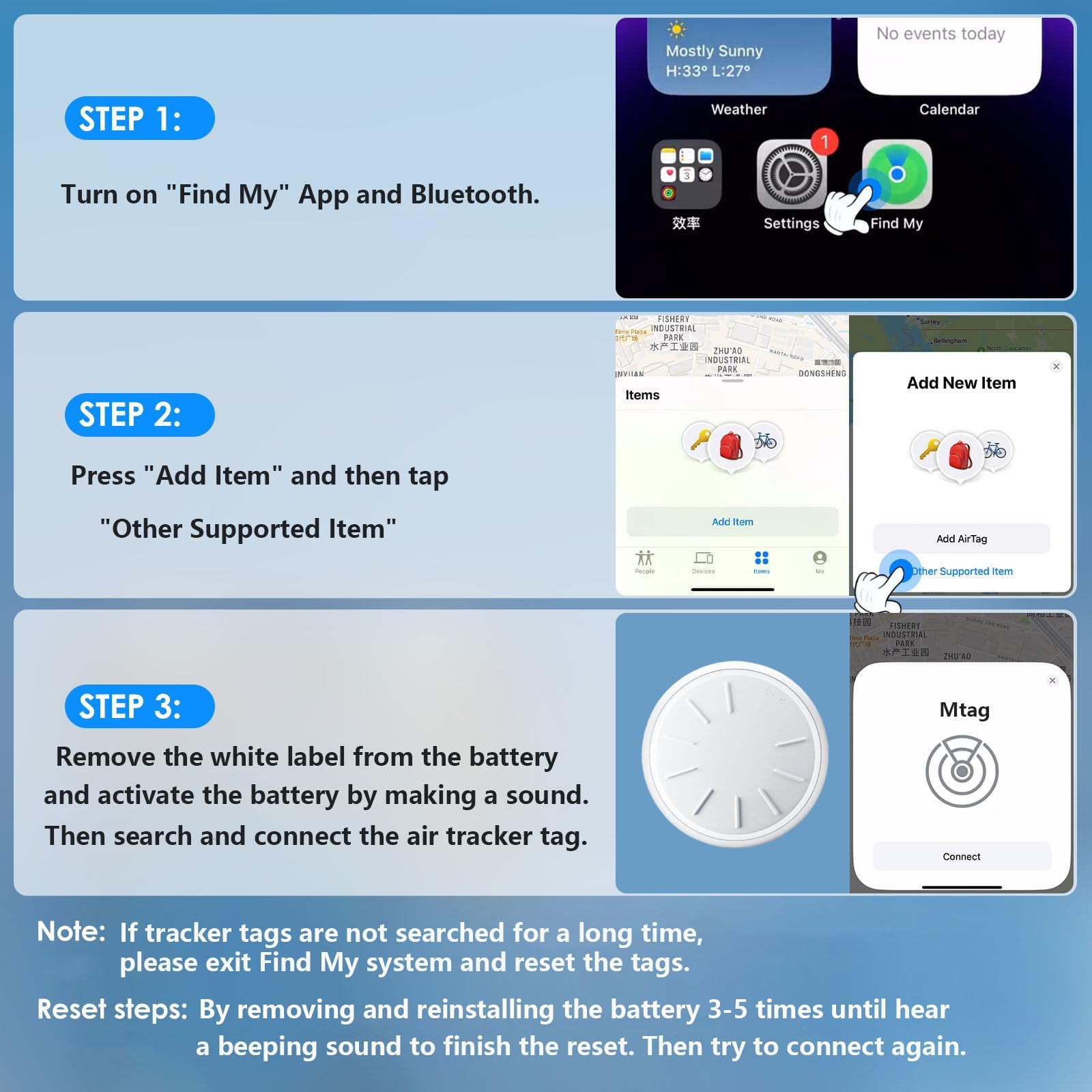 GPS Tracker for Vehicles No Subscription,Real Time GPS Tracker for Car Work with Apple Find My(iOS Only),Mini Hidden Car Tracker Device with Magnetic Case,No Monthly Fee (Black,2PCS)