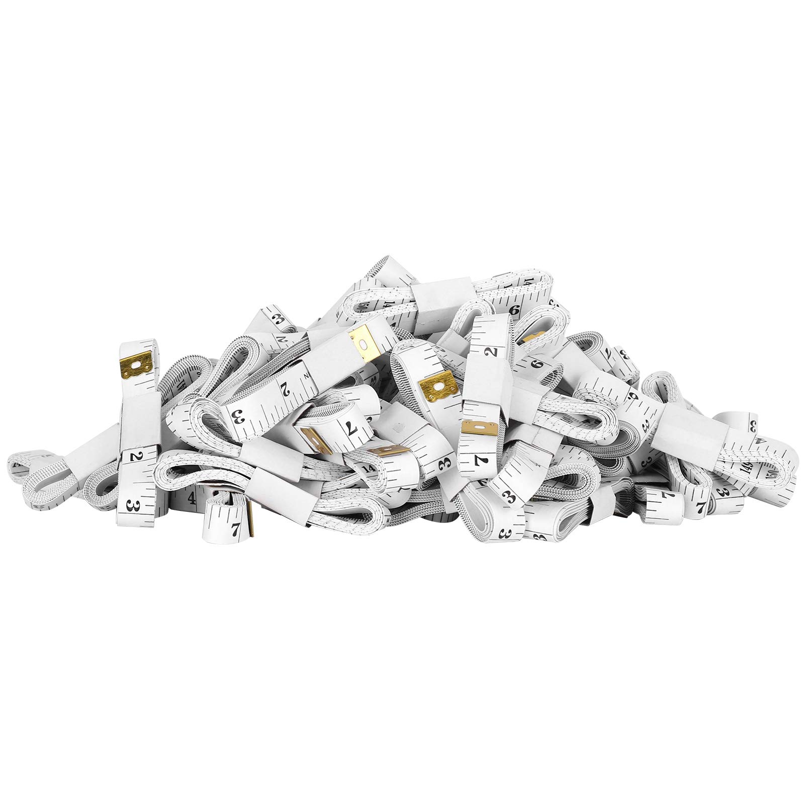 100Pcs Tape Measure Measuring Tape Soft Tape Measure Sewing Tailor Cloth Ruler with Double Scale for Body Fabric Sewing Tailor Cloth Knitting Craft Measurement