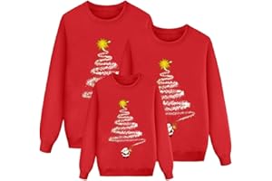 Family Christmas Sweaters Ugly Matching Christmas Sweatshirts Crewneck Long Sleeve Xmas Pullover Couples Xmas Sweater