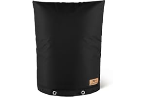 DEMEDO Backflow Preventer Insulation Cover - Water Pipe Insulation Sprinkler Cover for Outside - Insulated Backflow Cover Pouch for Irrigation Back Flow Valve in Winter or Sun Exposure (16"W x 20"H, BLACK)