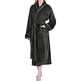 PAVILIA Robes For Women, Fleece Soft Fluffy Bathrobe, Plush Cozy Long Spa Robe
