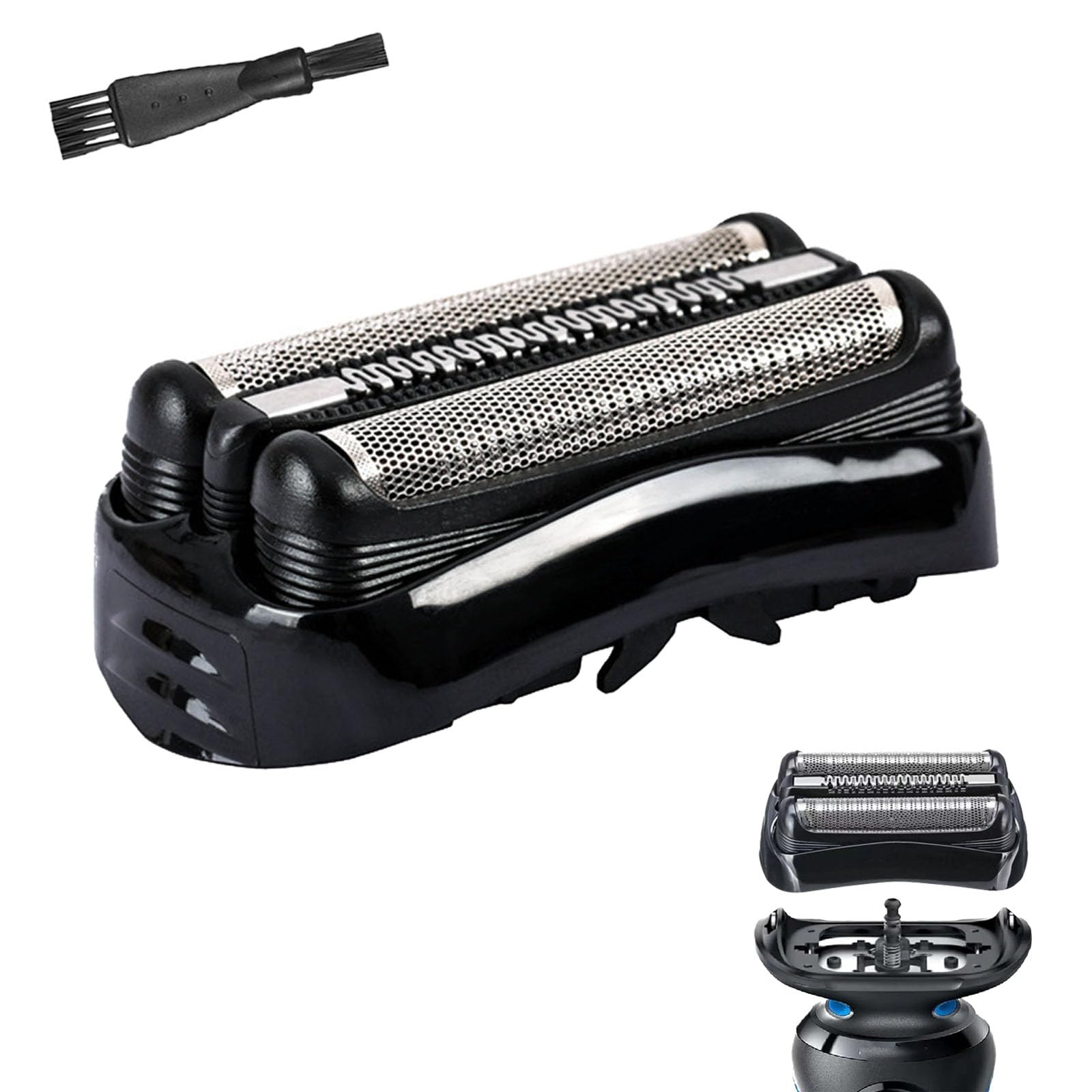 GVSS 1 x 21B Razor Head for Braun Series 3 301S, Razor Head for Braun Series 3 3030s, Compatible with Series 3 300S, 310S, 3020S, 3040S, 3080S, 3050CC,3090CC Shavers, Black