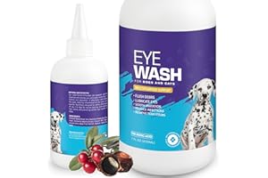 Veksun Eye Wash for Dogs and Cats - Gentle Formula Remove Dirt, Debris, and Tear Stains - Natural, 200 ML