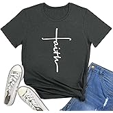 MAXTREE Women's Faith Graphic Cute Tee Shirt