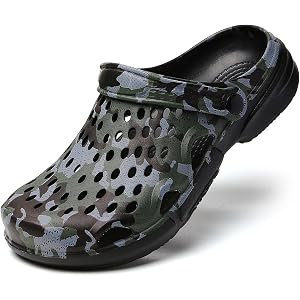 SECHRITE Clogs for Men Garden Shoes Water Sandals Mens Mules and Clogs Shower Slippers Waterproof Summer Slides