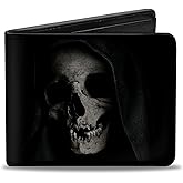 Buckle-Down Men's Bifold Wallet Grim Reaper, 4.0" x 3.5",WBF-PU-W33319