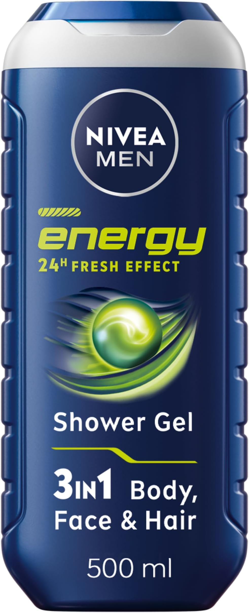 NIVEA MEN Energy Shower Gel 500 ml 3-in-1 Mint Extract Moisturising