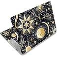 Laptop Decal Sticker Skin Cover, 12" 13.1" 13.3" 14" 15" 15.4" 15.6" Laptop Netbook Vinyl Art Skin Sticker Cover Notebook PC Protector (2 Wrist Pad Included), Removable Reusable, Stars and Moon