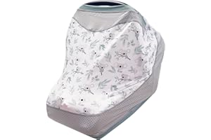Boppy 4 and More Multi-use Cover, Koala, Quick-Dry UPF 50+ Knit and Breathable Mesh, Versatile for Car Seat Canopy, Nursing Cover, Infant Strollers, Shopping Carts, Highchairs and More